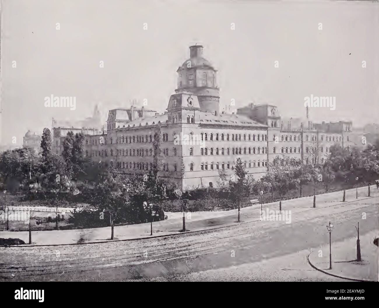 Vintage-Foto eines Universitätsgebäudes in Leipzig, Deutschland - 1892 Stockfoto