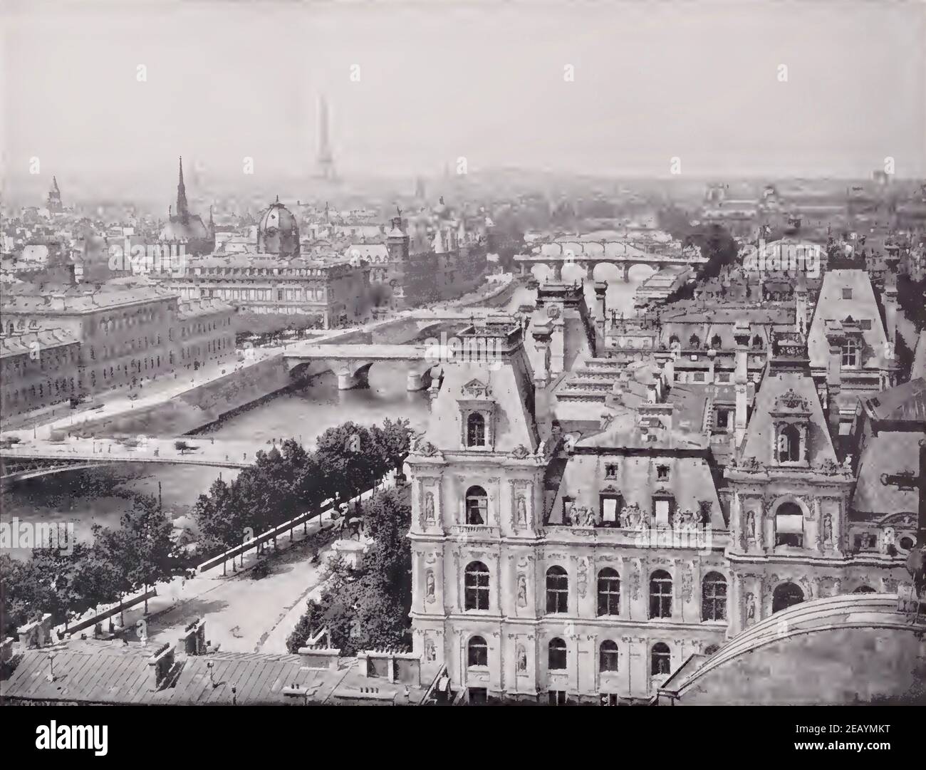 Vintage-Fotografie von Paris, Frankreich Stockfoto