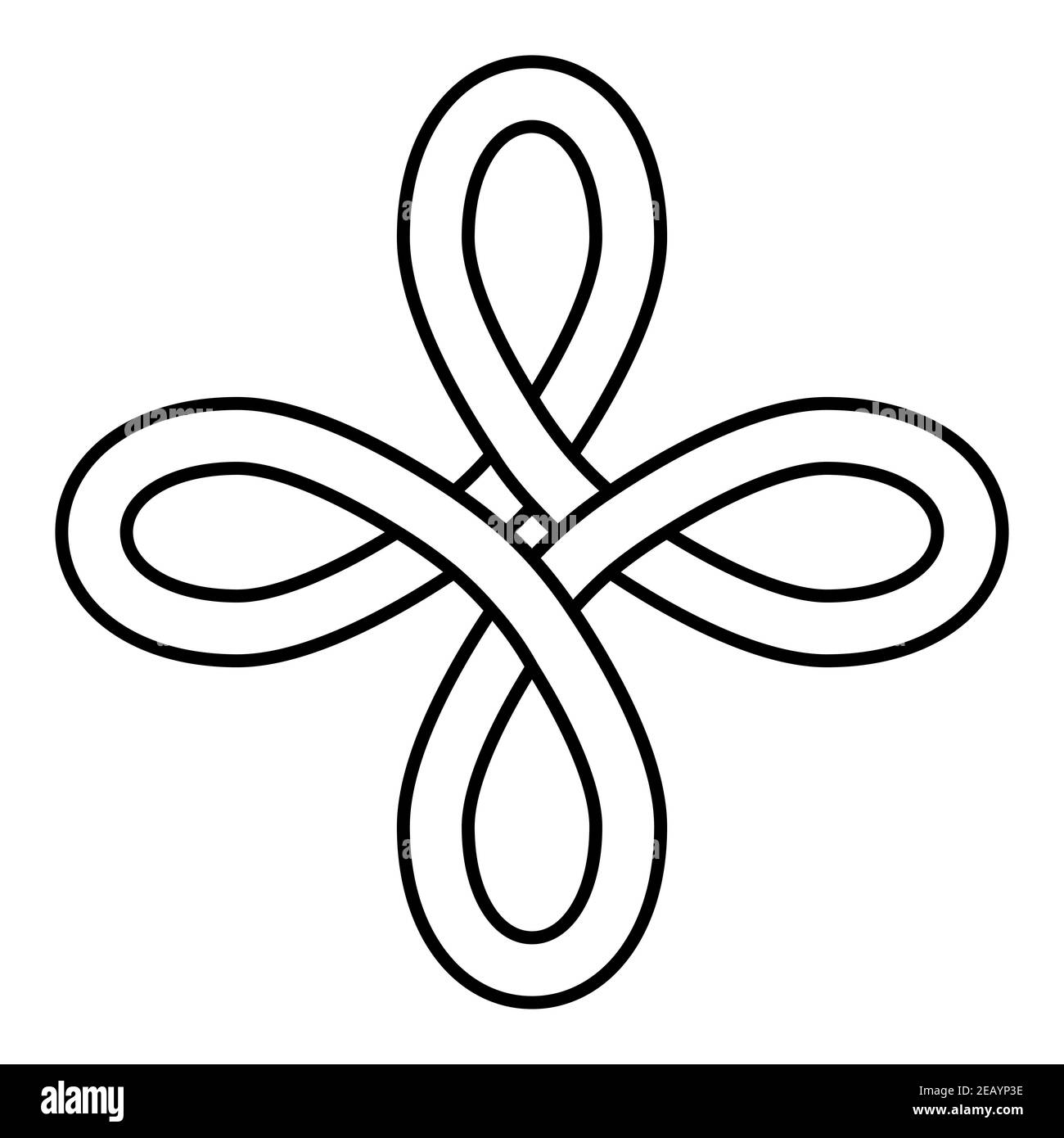 Keltische heraldische Knoten Bowen Symbol Vektor Bowen Kreuz wahre Liebhaber Knoten Stock Vektor