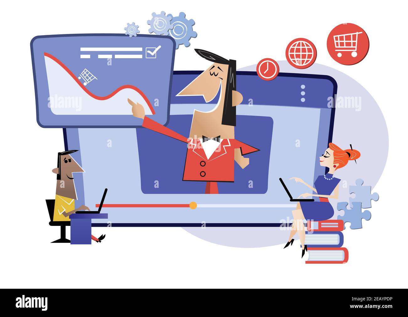 Arbeit Online Internet Unterricht Bildung Online Webinar Digitales Klassenzimmer Online Unterricht Metapher Stock Vektorgrafik Alamy
