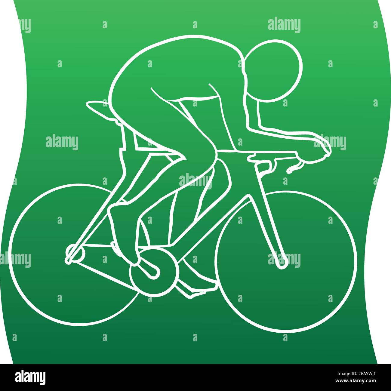 Track Cycle Sport Line Symbol eines Satzes. Fahrrad Vector EPS 10 Stock Vektor