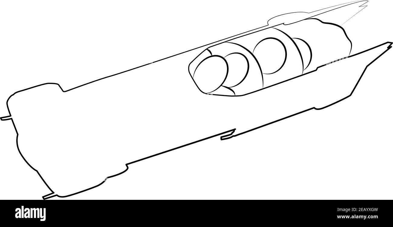 Bobbahn oder Bobbahn Symbol eines Sportset. Vektor EPS 10 Stock Vektor