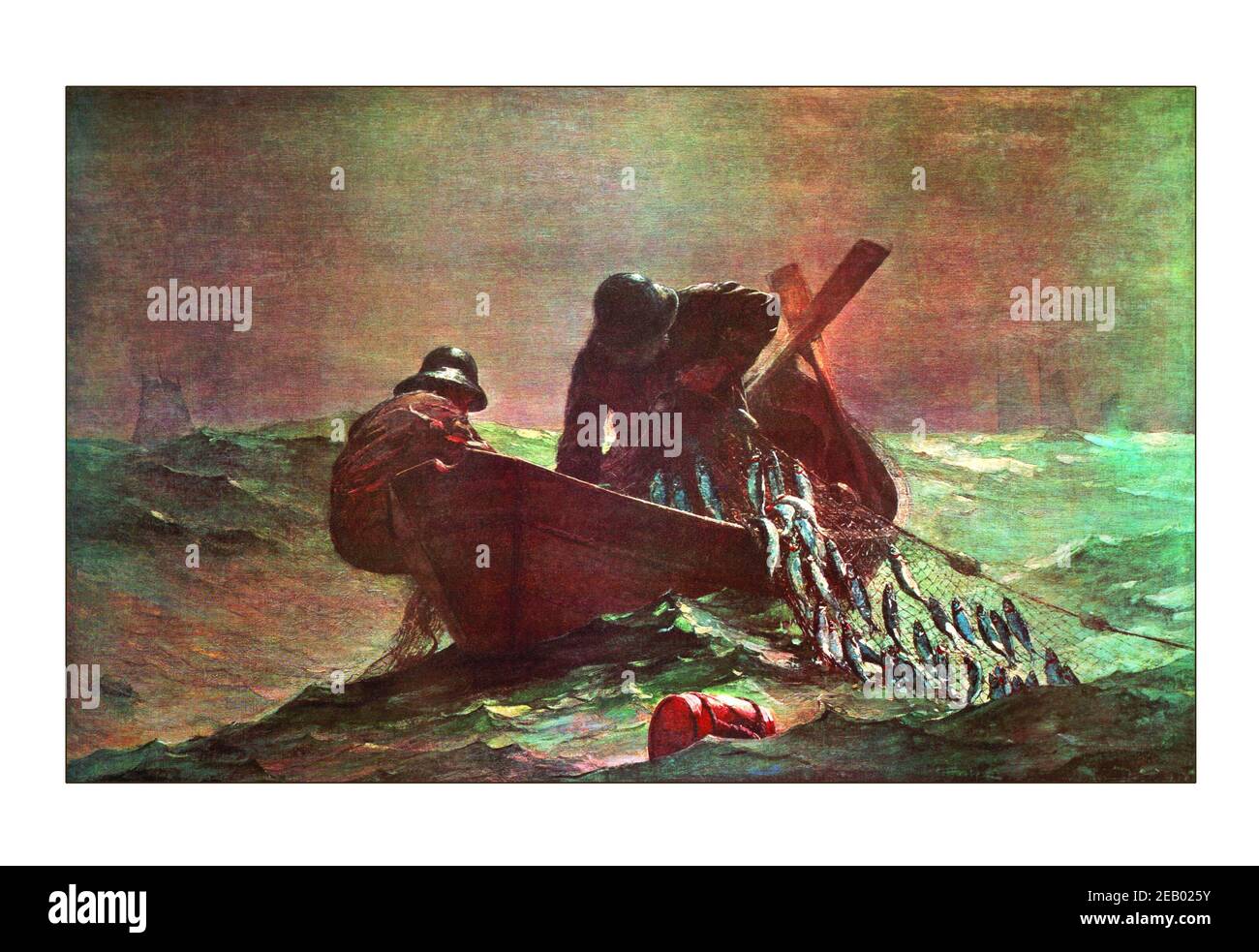 Heringnetz 1885 Stockfoto