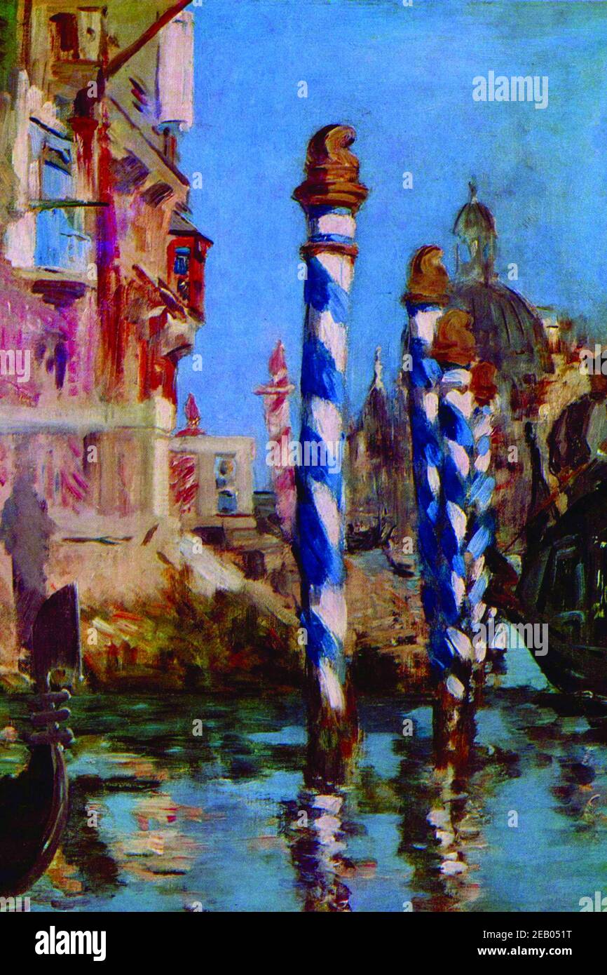 Canal Grande in Venedig 1865 Stockfoto