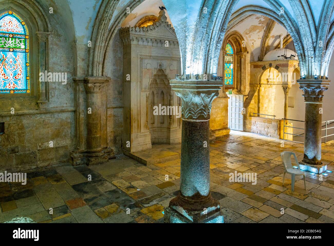 JERUSALEM, ISRAEL, 7. SEPTEMBER 2018: Zimmer des letzten Abendmahls in Jerusalem, Israel Stockfoto