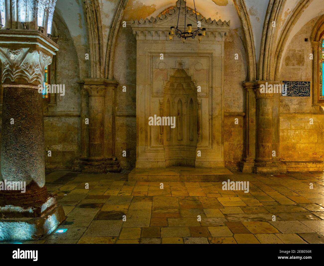 JERUSALEM, ISRAEL, 7. SEPTEMBER 2018: Zimmer des letzten Abendmahls in Jerusalem, Israel Stockfoto