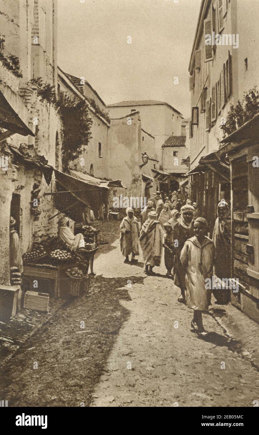 Ein Foto aus dem frühen 20th. Jahrhundert der Provinz Sidi Okba Biskra Algerien um Anfang 1900s fotografiert von Henry Perrin Stockfoto