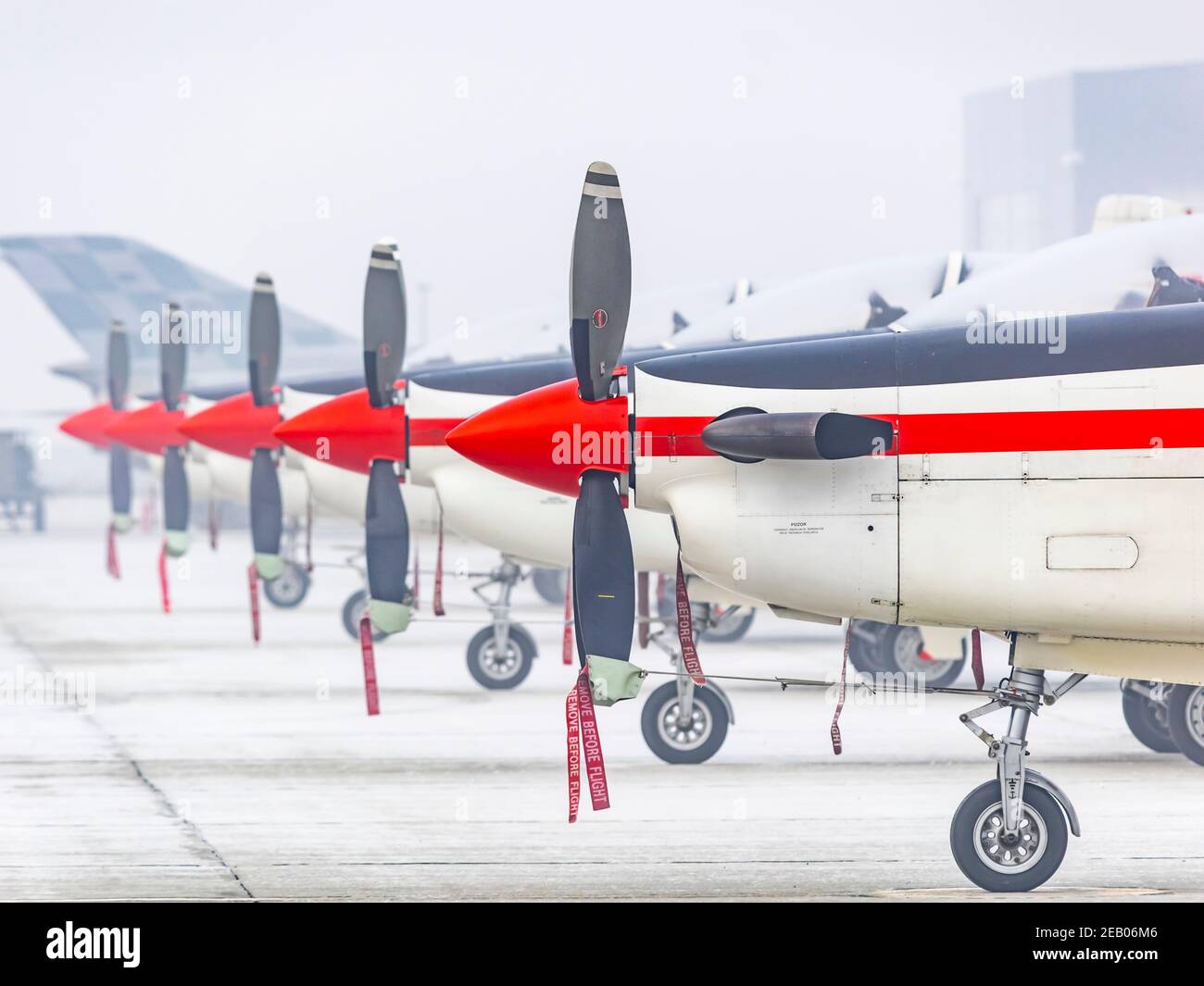 Kroatische Pilatus PC-9 von Krila oluje Flügel des Sturmkunstfluges Gruppe Stockfoto