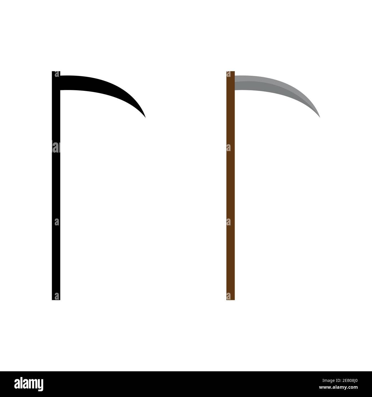 Scythe-Symbol. Einfache Darstellung des Vektorsymbols für das Web. Stock Vektor