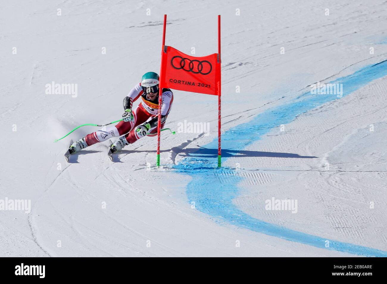 Cortina (BL, Italien. Februar 2021, 11th. Cortina (BL), Italien, Olympia delle Tofane, 11. Februar 2021, Vincent KRIECHMAYR (AUT) während der FIS Alpine World SKI Championships 2021 - Super G - Männer - Alpine Ski Race Credit: Luca Tedeschi/LPS/ZUMA Wire/Alamy Live News Stockfoto