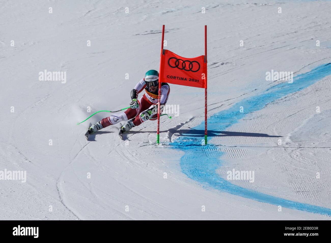 Vincent KRIECHMAYR (AUT) während 2021 FIS Alpine Skiweltmeisterschaften - Super G - Männer, alpines Skirennen in Cortina (BL), Italien. , . Februar 11 2021 (Foto: IPA/Sipa USA) Quelle: SIPA USA/Alamy Live News Stockfoto