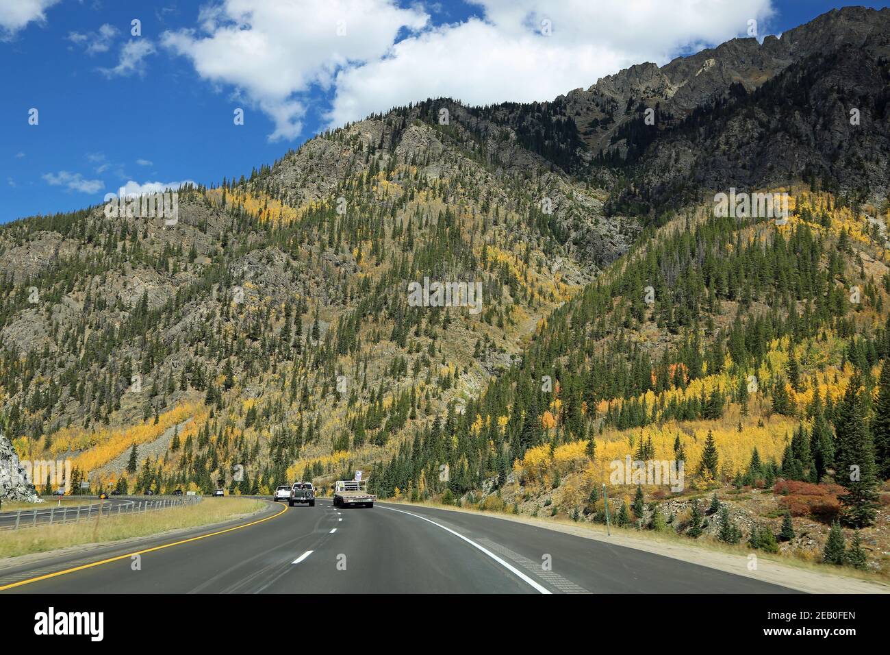Copper Mountain auf der I-70 - Rocky Mountains, Colorado Stockfoto