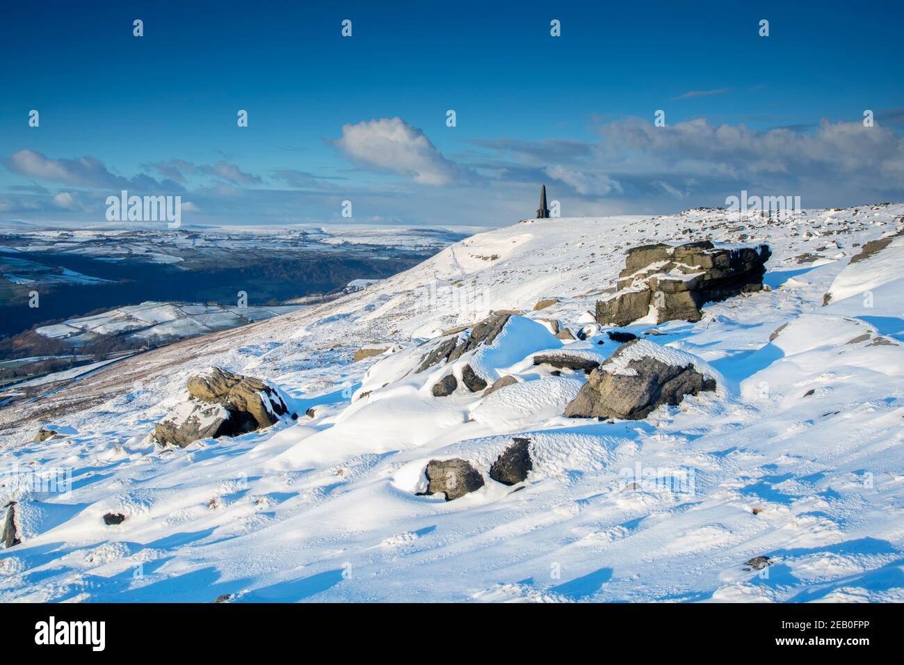 Winterlandschaft in calderdale West yorkshire, South pennines Stockfoto
