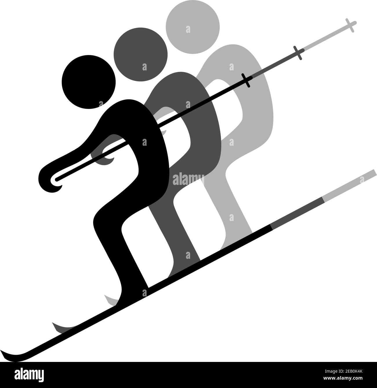 Symbol Skifahren Stock Vektor