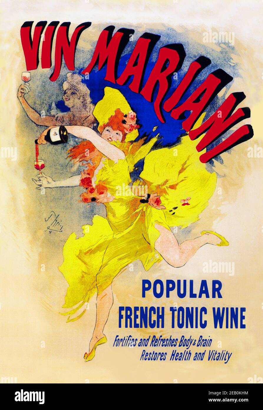Vin Mariani 1894 Stockfoto
