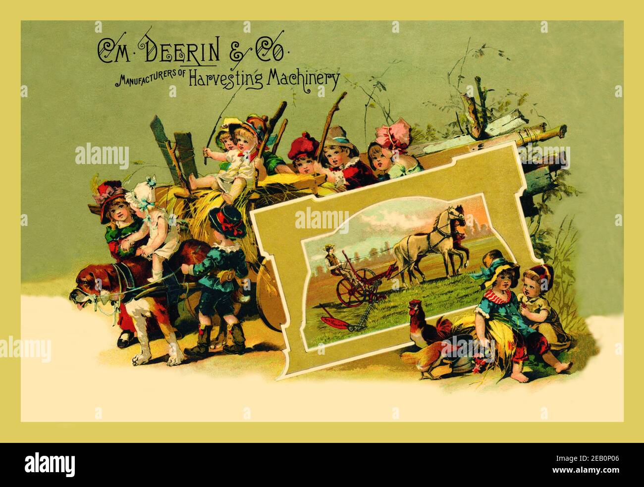 C. M. Deering & Co., Hersteller von Harvesting-Maschinen 1888 Stockfoto
