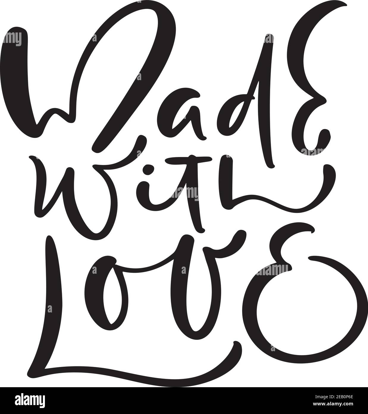 Mit Liebe handgeschriebene Kalligraphie Schriftzug Text. Handgezeichneter Schriftzug Kind Zitat. Vektor-Illustration für greting Karte, T-Shirt Baby, Banner Stock Vektor