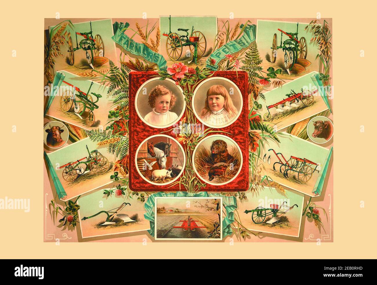 Bauern Haustiere (Hapgood Pflug Co.) Stockfoto