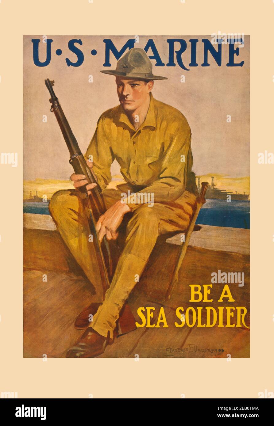 U.S. Marine - Be a Sea Soldier 1917 Stockfoto