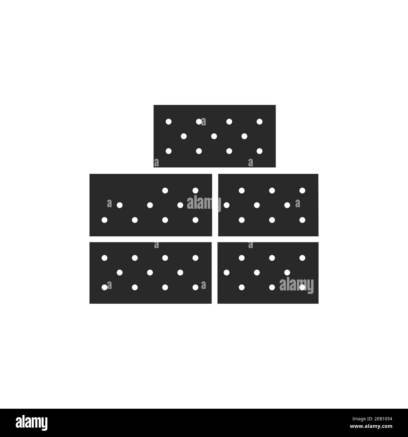 Symbol für Stapelziegelfarbe. Piktogramm für Webseite, mobile App, Promo. Bearbeitbare Kontur. Stock Vektor