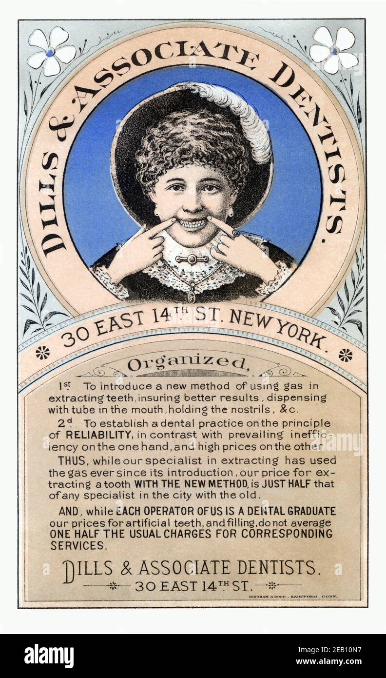 Dills & Associate Dentist 1900 Stockfoto