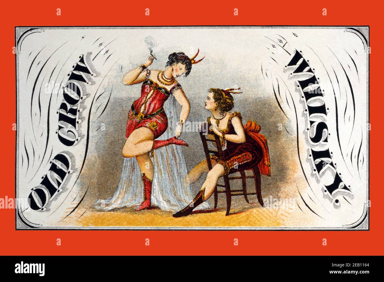 Alter Crow Whiskey 1870 Stockfoto