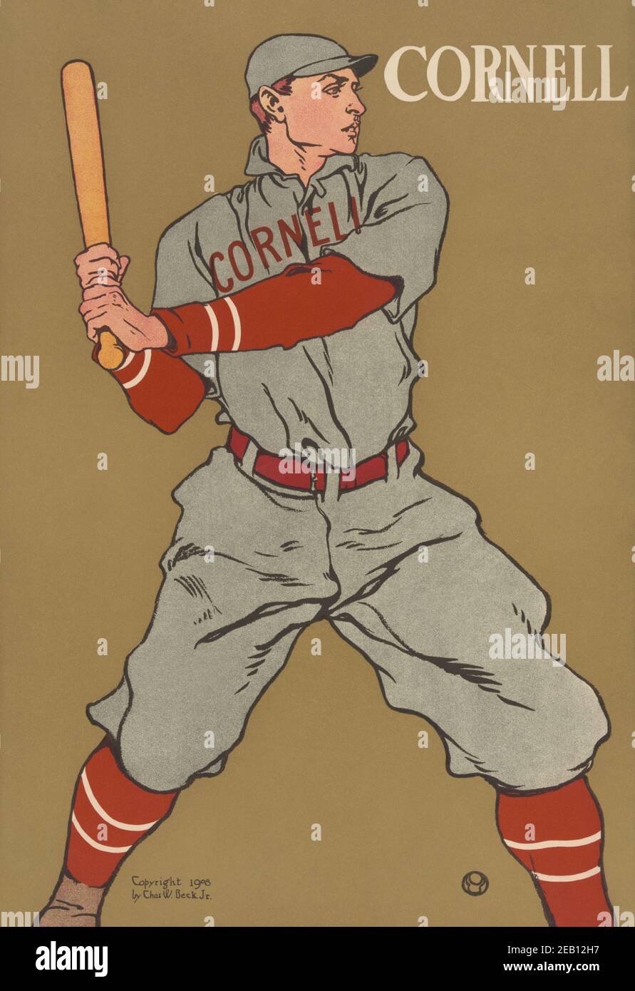 Cornell Baseball 1908 Stockfoto