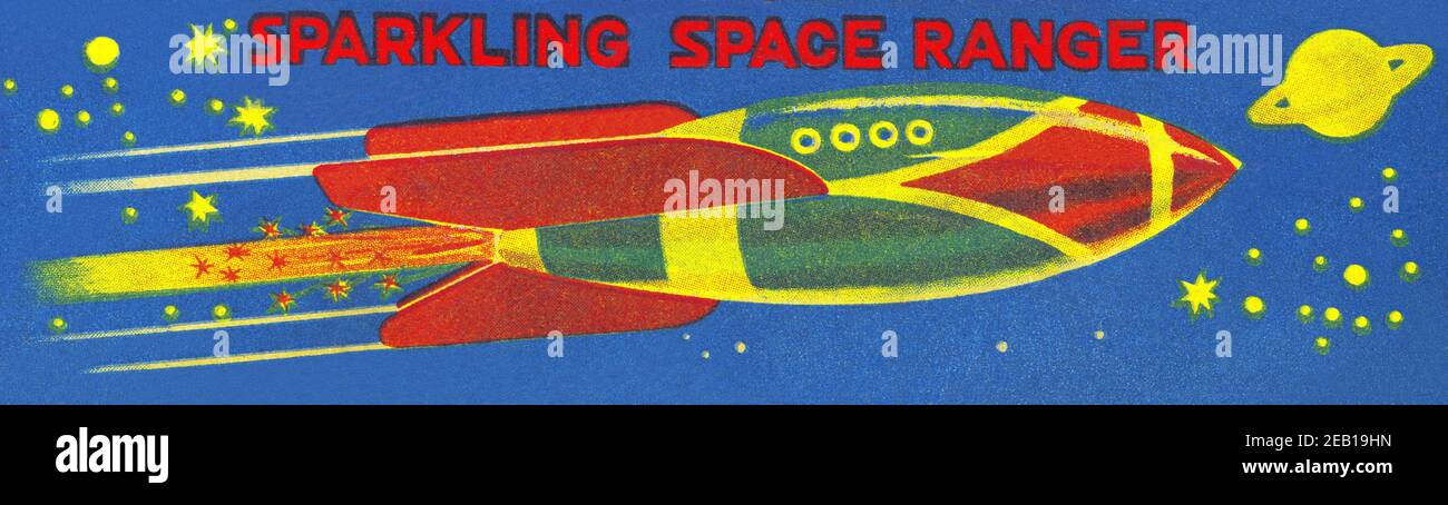Sparkling Space Ranger 1950 Stockfoto