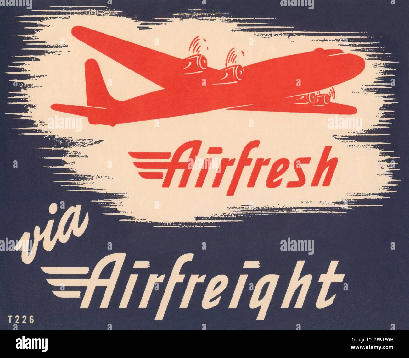 Airfresh über Luftfracht Stockfoto