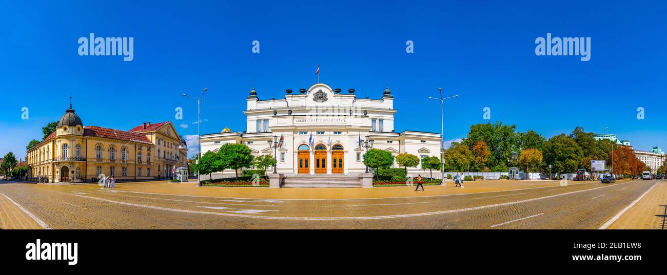 SOFIA, BULGARIEN, 2. SEPTEMBER 2018: Nationalversammlung der Republik Bulgarien in Sofia Stockfoto