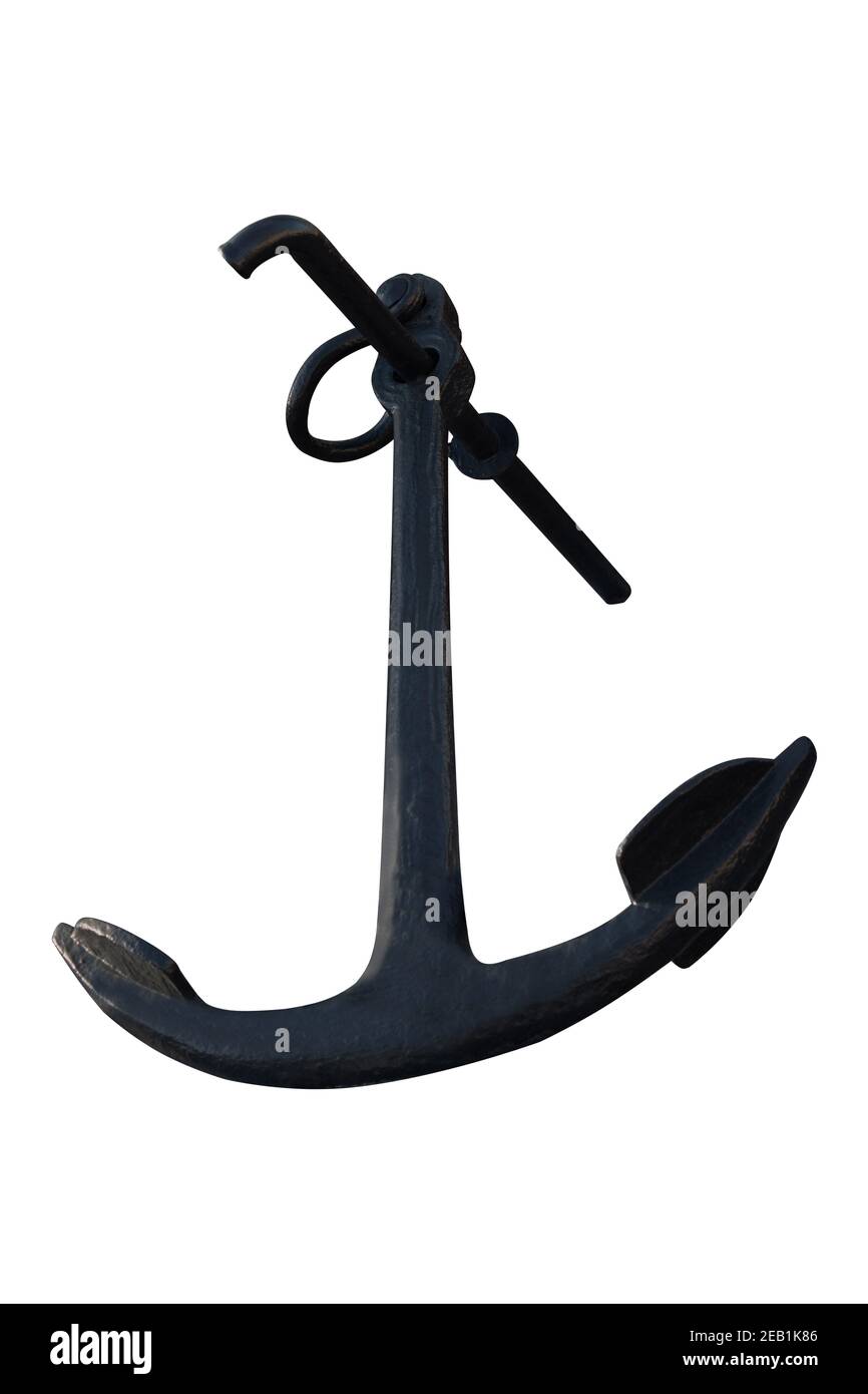 Admirals Anker, Anker aus dem 19. Jahrhundert, auf einem weißen isolierten Hintergrund Stockfoto Admirals Anker, Anker aus dem 19. Jahrhundert, auf einem weißen isolierten Hintergrund Stockfoto