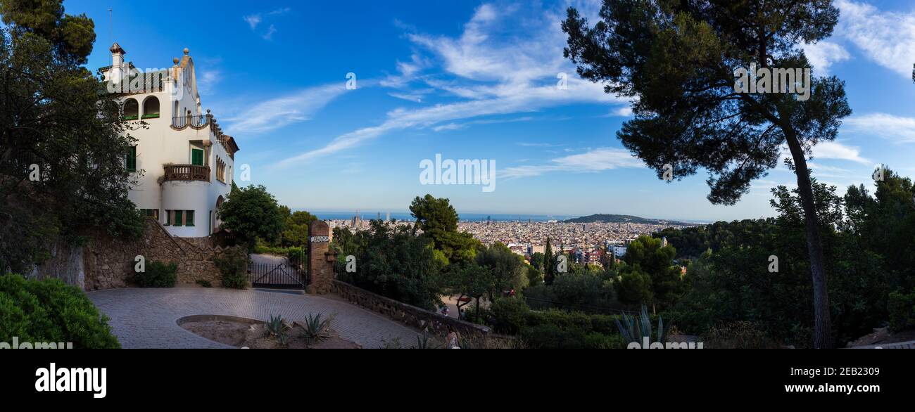 Barcelona Panorama Stockfoto