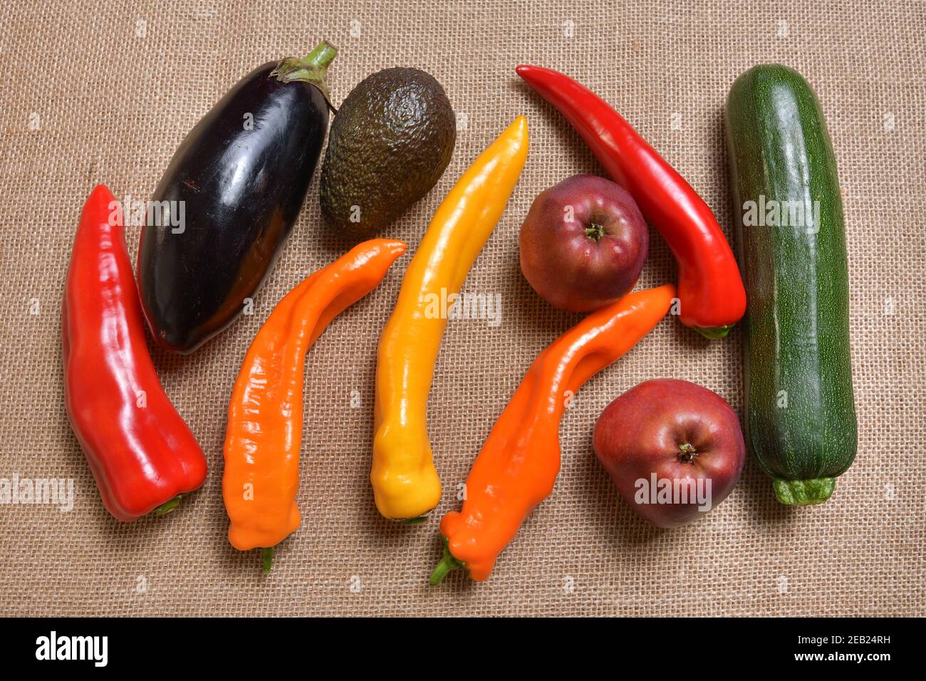 Obst und Gemüse, gesunde Ernährung Stockfoto