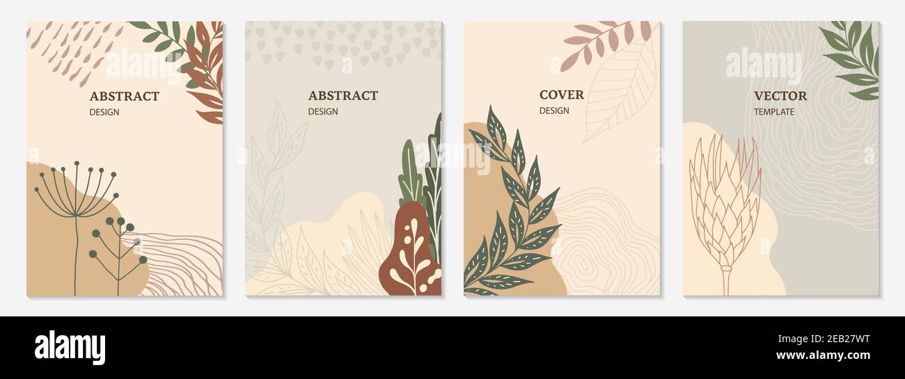 Satz universeller Vorlagen. Geeignet für Grußkarten, Urlaubskarten, Corporate Cards und Einladungen. Abstraktes Design. Vektorgrafik. Doo Stock Vektor