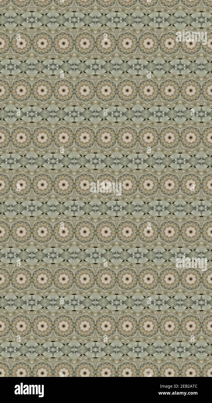 Abstraktes psychedelisches kaleidoskopisches nahtloses Muster. Stockfoto