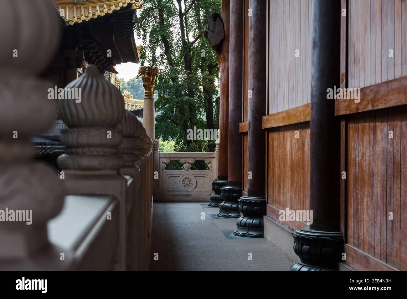 Details in Jing ein Tempel in Shanghai Stockfoto