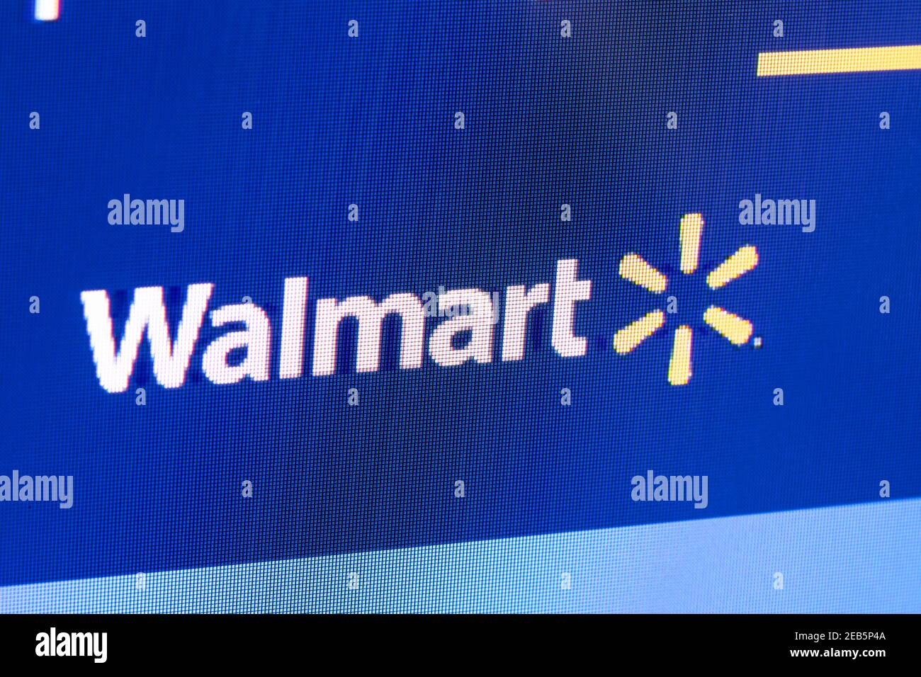 Nahaufnahme des Bildschirms mit dem Walmart-Logo Stockfoto