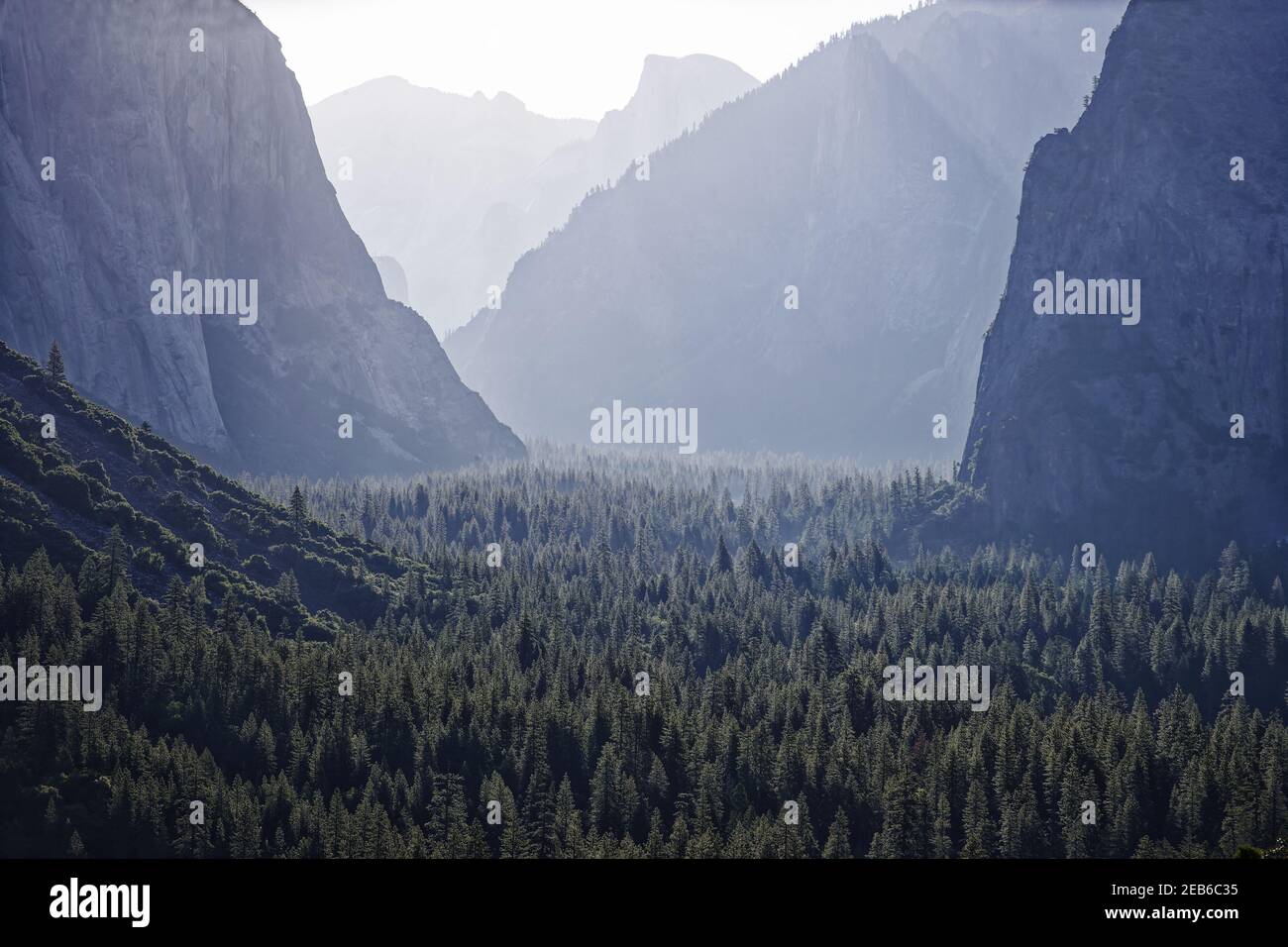 Blick auf Yosemite vom Tunnel Blick nach SunriseYosemite National Park California, USA LA000524 Stockfoto