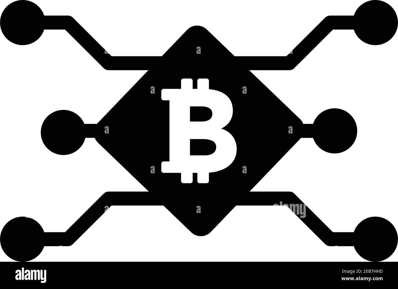 Bitcoin Symbol Symbol Vektor Kryptowährung für digitale Asset und Wallet In einer flachen Farbe Glyphe Piktogramm Illustration Stock Vektor