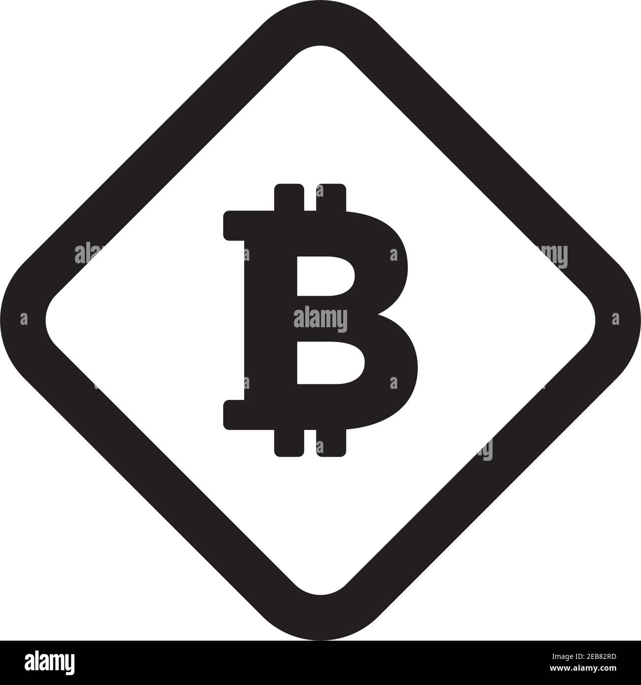 Bitcoin Icon Vektor Kryptowährung Symbol für digitale Asset und Wallet In einer flachen Farbe Glyphe Piktogramm Illustration Stock Vektor