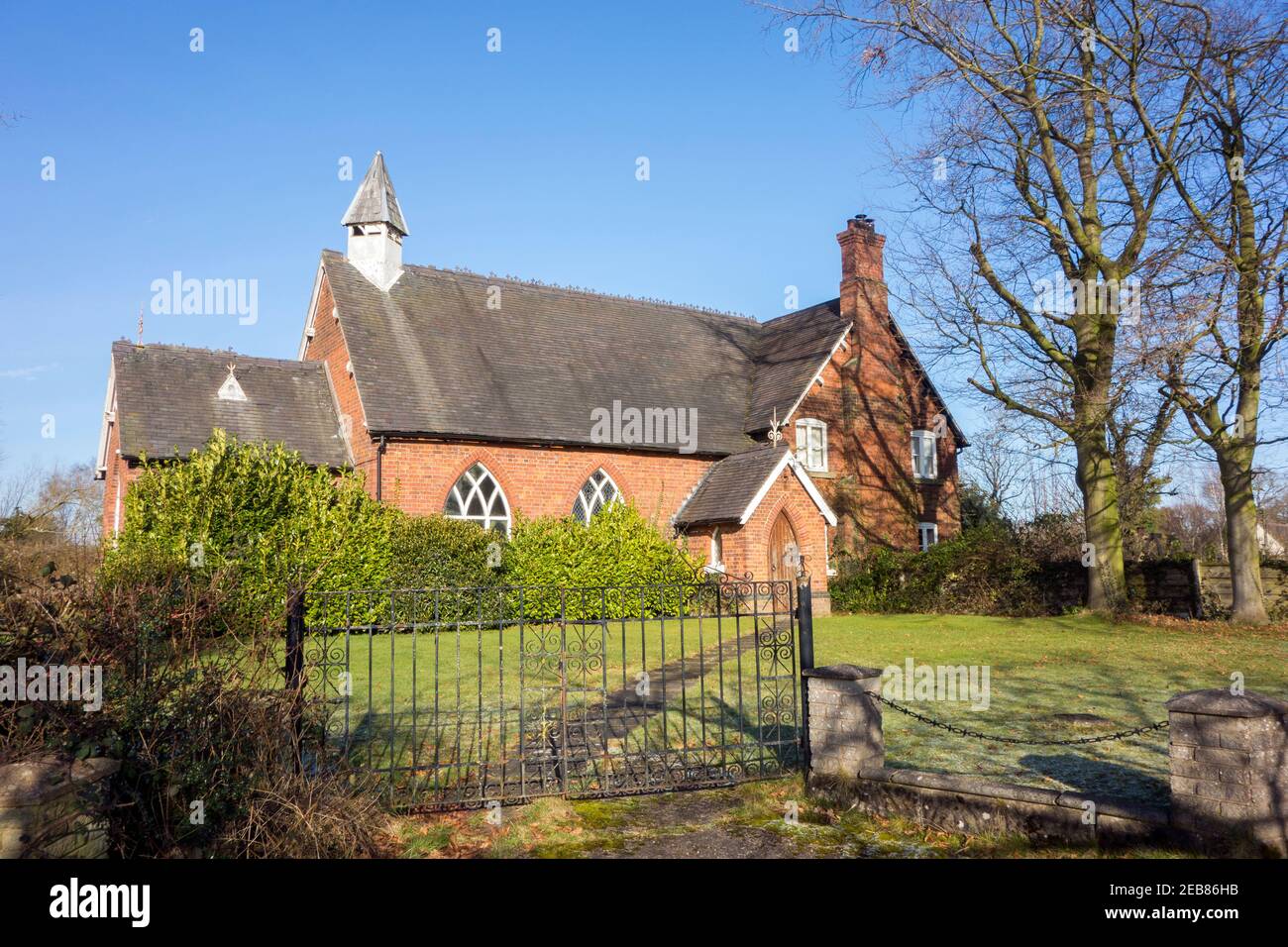 St. Luke's Pfarrkirche Oakhanger, Cheshire, England. Ist eine anglikanische Missionskirche in der Pfarrei Christ Church, Alsager, der Diözese Chester. Stockfoto