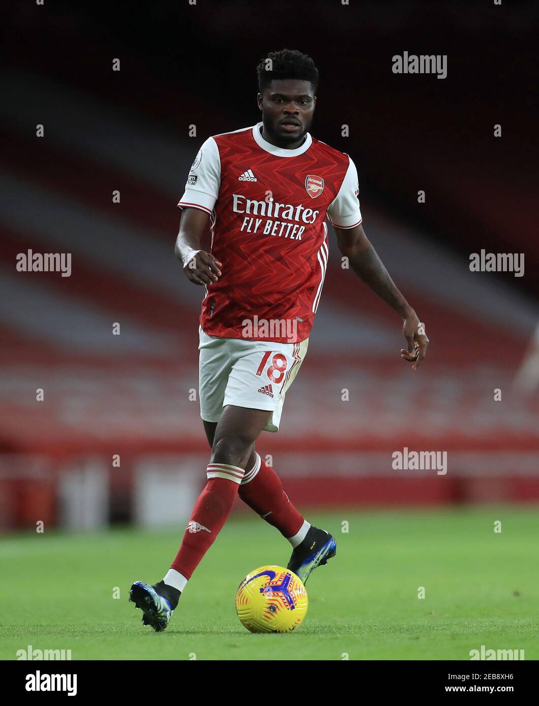 Aktenfoto vom 18-01-2021 von Arsenals Thomas Partey. Ausgabedatum: Freitag, 12. Februar 2021. Stockfoto