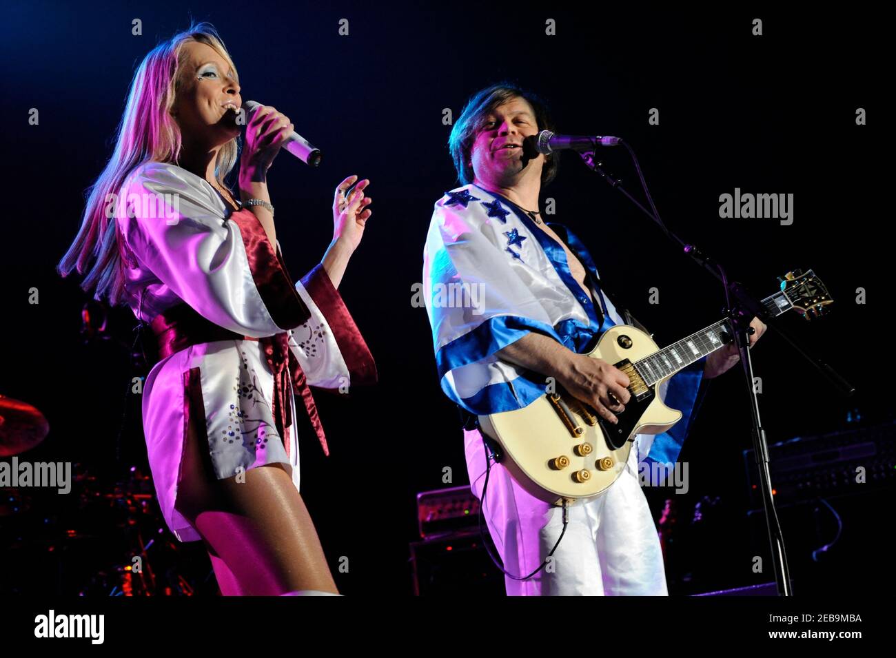 Bjorn Again, Abba Tribute Band aus Melbourne, Australien mit Live Liverpool 2008 Stockfoto