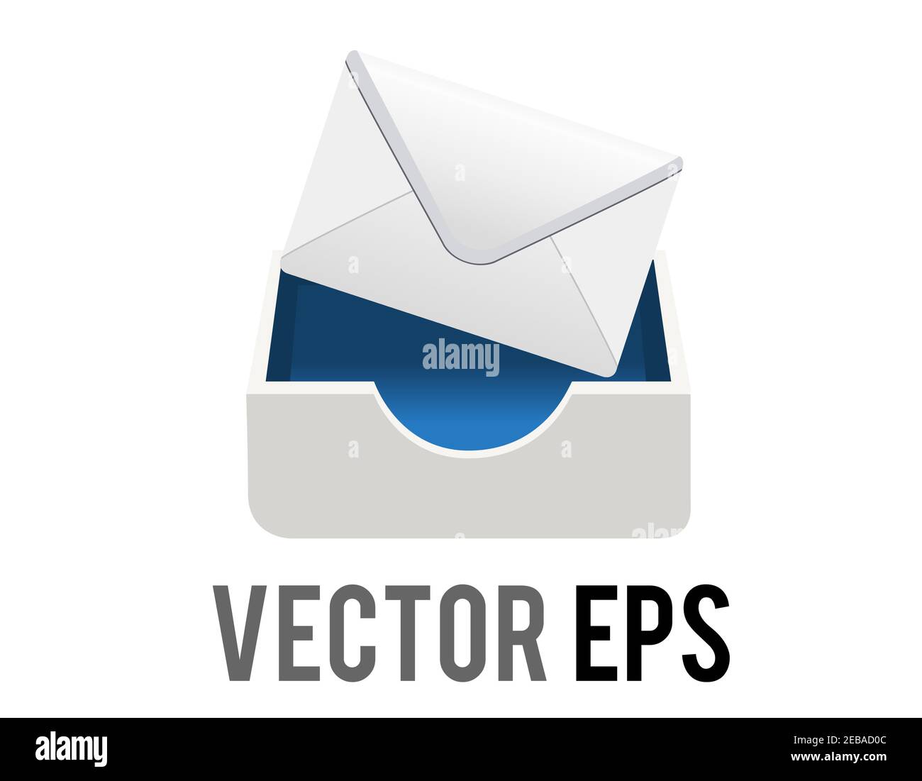 Der isolierte Vektor weißen Umschlag, Mail, Dokument Papierfach Symbol, Posting Mail oder Nachrichten senden Stock Vektor