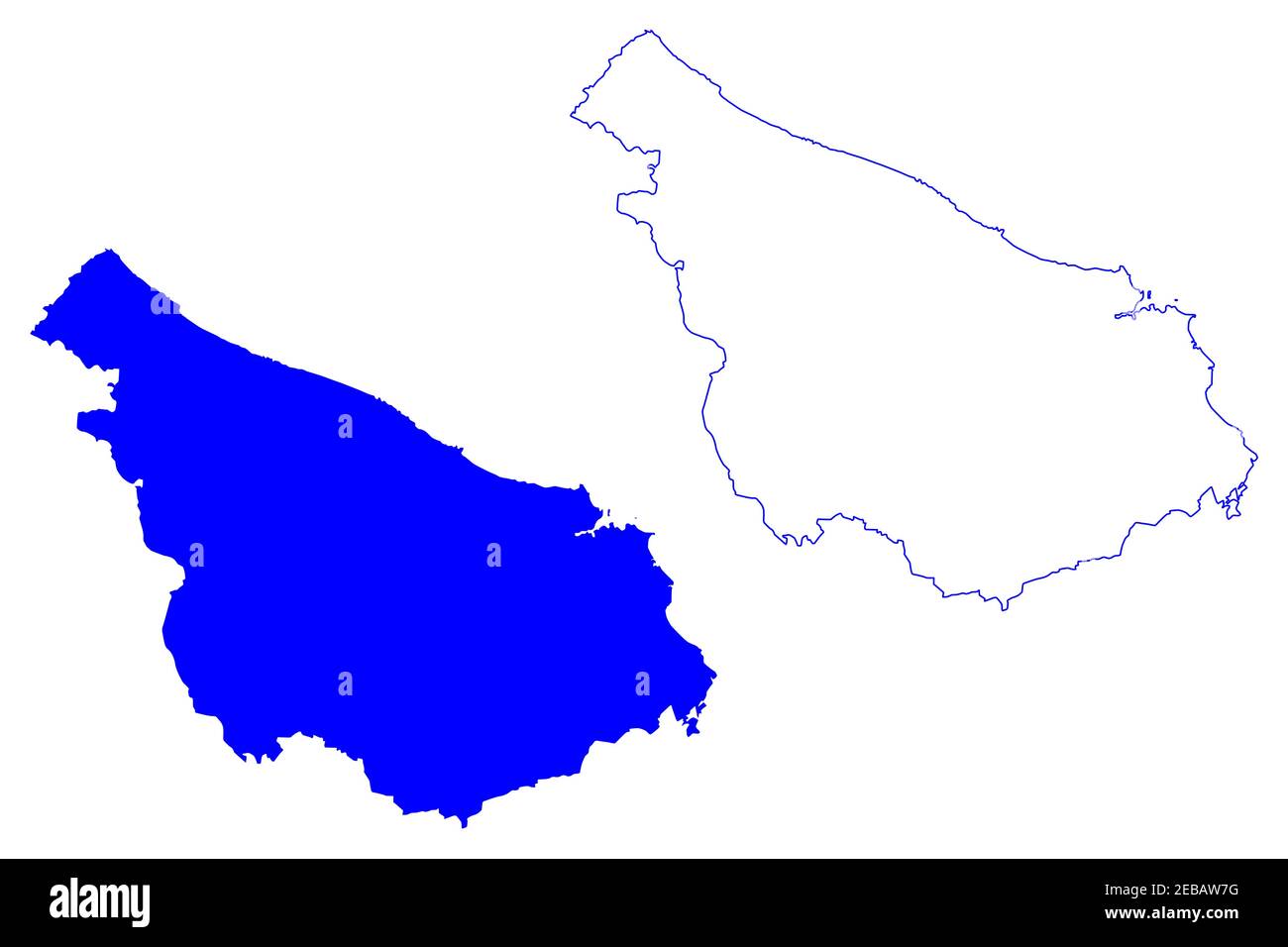 Provinz Brindisi (Italien, Italienische Republik, Region Apulien) Kartenvektor Illustration, Skizze Provinz Brindisi Karte Stock Vektor
