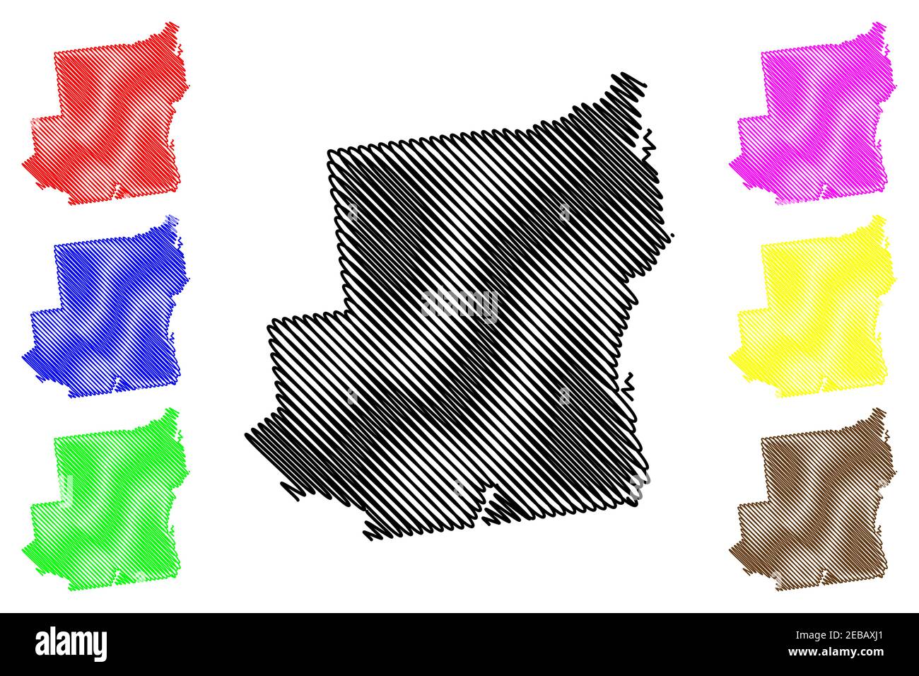 Essex County, New York State (U.S. County, United States of America, USA, U.S., US) Kartenvektordarstellung, Scribble Skizze Essex Karte Stock Vektor