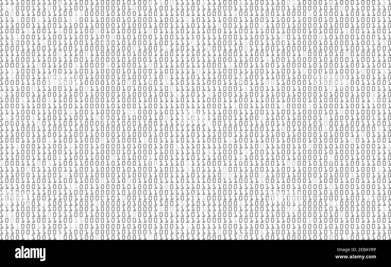 Informatik ist ein binäres Zahlensystem. Programmierung, Codierung, Hacker-Konzept. Vektorgrafik Stock Vektor