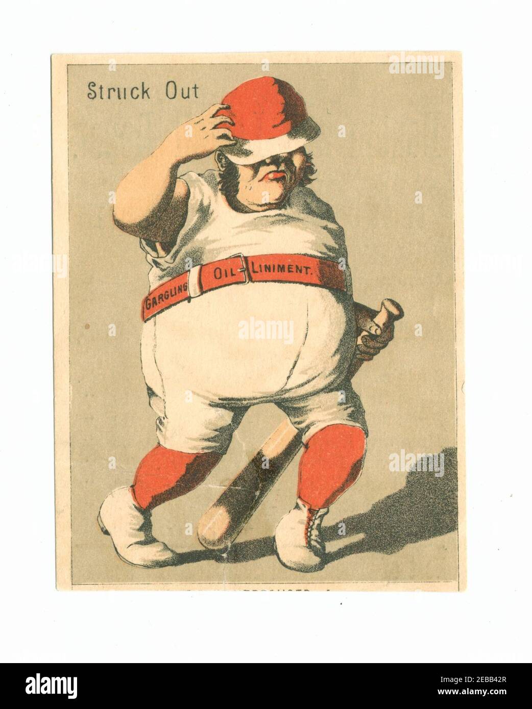 Fünf Karten in Farbe, von Gargling Oil Liniment- d. Getroffen Stockfoto