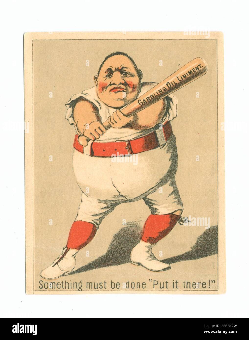 Fünf Karten in Farbe, von Gargling Oil Liniment- a.. Es muss etwas getan werden, legen Sie es dort hin! Stockfoto