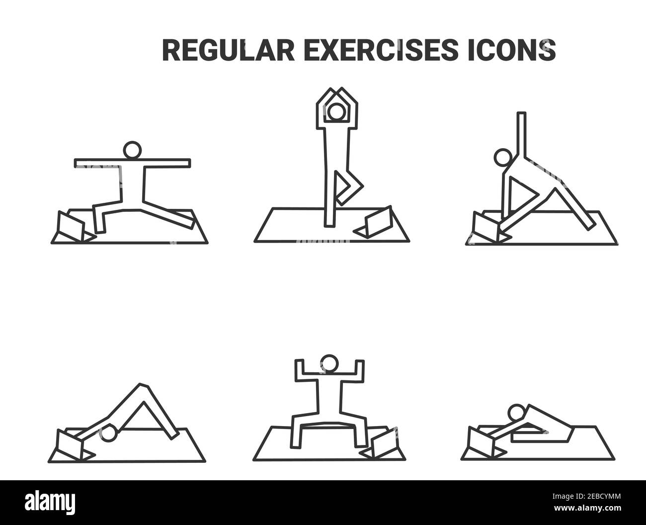 Fitness-Symbole für webdesign Vektor eps 10 eingestellt Stock Vektor